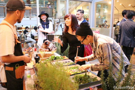 マルシェのブースにて